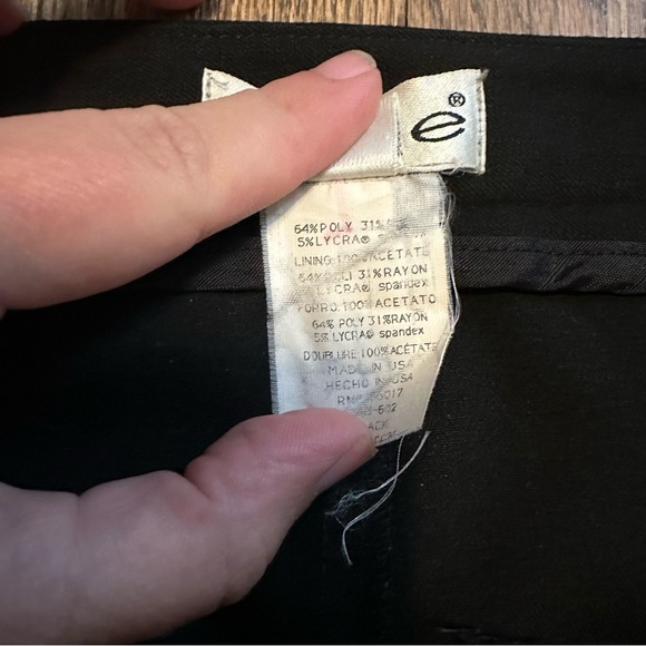 BEBE Vintage Bib Button Front Trouser Pants Size 4 Black 90’s Y2K Grunge - Picture 10 of 15